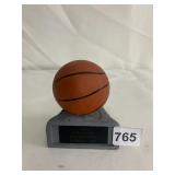 BASKETBALL TROPHY, RESIN CONSTRUCTION, ENGRAVED