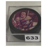 TREVOR LINDEN HOCKEY PUCK, COLLECTOR ITEM,