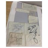 ASSORTED HANDWRITTEN AUTOGRAPHS, INCLUDES