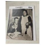 JOE DIMAGGIO, BLACK AND WHITE PHOTOGRAPH, DINING