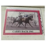 CARRY BACK 1961, HORSE RACING PHOTOGRAPH, SIGNED