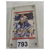 SCORE MARIO LEMIEUX HOCKEY CARD, ACRYLIC