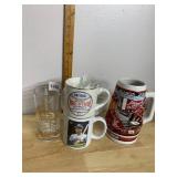 SPORTS MUGS AND GLASSES, INCLUDES BUDWEISER