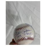 PETE ROSE SIGNED BASEBALL, 1973 MVP INSCRIPTION,