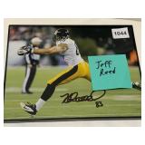 JEFF REED, PITTSBURGH STEELERS, AUTOGRAPHED