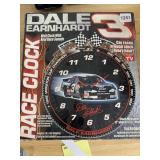 DALE EARNHARDT RACE CLOCK, WALL CLOCK, NASCAR