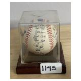 BASEBALL W/ MULTIPLE PLAYER AUTOGRAPHS, CARING