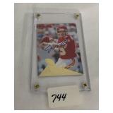 PINNACLE JOE MONTANA FOOTBALL CARD, SIGNED, IN