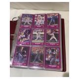 BASEBALL CARD ALBUM, MAROON LEATHERETTE BINDER,