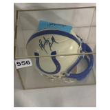 RIDDELL MINI FOOTBALL HELMET, MARSHALL FAULK