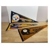 PITTSBURGH STEELERS PENNANTS, NFL THEME, FELT