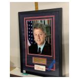 FRAMED BILL CLINTON PHOTOGRAPH, SIGNED BY