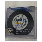 PITTSBURGH PENGUINS NHL COLLECTOR PUCK, SIGNED BY