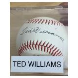 COMMEMORATIVE TED WILLIAMS BASEBALL, PRINTED
