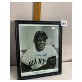 WILLIE MAYS SIGNED PHOTOGRAPH, BLACK AND WHITE,