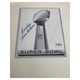 SUPER BOWL TROPHY PRINT, AUTOGRAPHED BY DICK