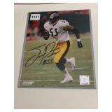 PITTSBURGH STEELERS JOEY PORTER AUTOGRAPHED 8X10