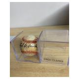 FRED CLARKE SIGNED BASEBALL, BARRY HALPER COA,