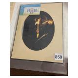 BOB DYLAN PHOTOGRAPH, OVAL MATTED, INCLUDES HOUSE