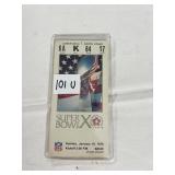 NFL 1976 SUPERBOWL X TICKET- PINHOLE AND WRITING