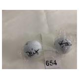 ASSORTED SIGNED GOLF BALLS, PLASTIC WRAP, MARKED