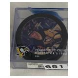 PITTSBURGH PENGUINS HOCKEY PUCK, BOB ERREY,