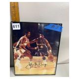 DR, J  AUTOGRAPHED PHOTOGRAPH, FRAMED