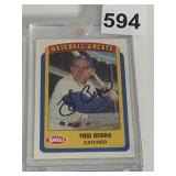 SWELL BASEBALL GREATS YOGI BERRA BASEBALL CARD,