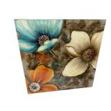 CANVAS WALL ART, FLORAL THEME, TEXTURED PAINT