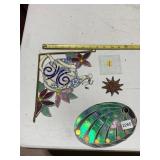 STAINED GLASS HANGING DECOR, TEAPOT DESIGN, SHELL