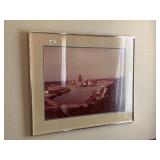 FRAMED PHOTOGRAPHIC PRINT, PITTSBURGH SKYLINE,