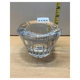 CRYSTAL BOWL, RADIATING STARBURST BASE, FACETED