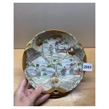 ROYAL NIPPON PORCELAIN BOWL, PIERCED HANDLES,