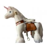 PONYCYCLE RIDING UNICORN, PLUSH FABRIC, FAUX