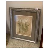FLORAL PRINT, BOTANICAL THEME, SILVER FINISH