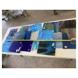 TIFFANY REPRODUCTION ART GLASS, ASSORTED STAINED