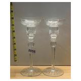 ROGASKA GLASS COLLECTION CANDLESTICKS,