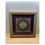 SUN FACE NEEDLEPOINT, EMBROIDERED TEXTILE, GILT