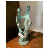 METAL SCULPTURE, FAMILY FIGURE GROUPING,