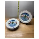 VILLEROY & BOCH NAIF CHRISTMAS PLATES, LAPLAU