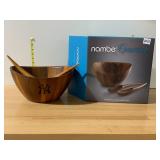 NAMBE GOURMET HARMONY SALAD SET, WOODEN BOWL,