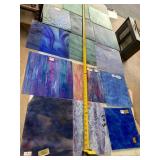 ASSORTED STAINED ART GLASS SHEETS, TIFFANY