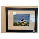 OIL PAINTING, COASTAL COTTAGE LANDSCAPE, SIGNED,