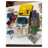 ASSORTED STAINED GLASS SUPPLIES, INCLUDES GLASS