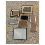 ASSORTED PICTURE FRAMES, METAL AND GOLD-TONE