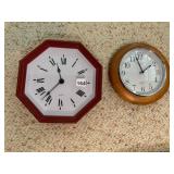 STERLING & NOBLE WALL CLOCK, WOOD FRAME, QUARTZ