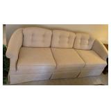 UPHOLSTERED SOFA, TUFTED BACK, PAISLEY PATTERN