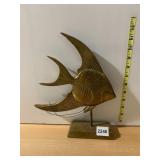 ROSENTHAL-NETTER BRASS ANGELFISH SCULPTURE,