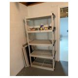 PLASTIC STORAGE SHELVING UNIT, FOUR-TIER, VENTED