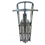 WOOD AND METAL STEERING SLED, WOODEN SLATS, METAL